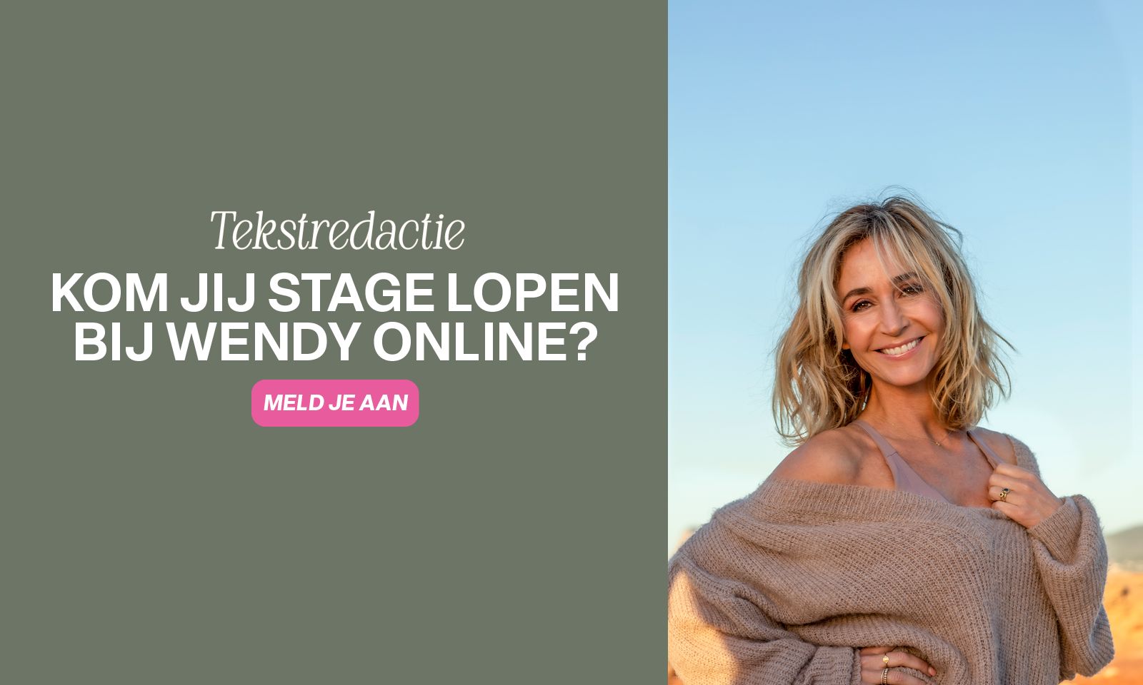 WENDY is op zoek naar twee stagiaires (M/V/X) tekstredactie